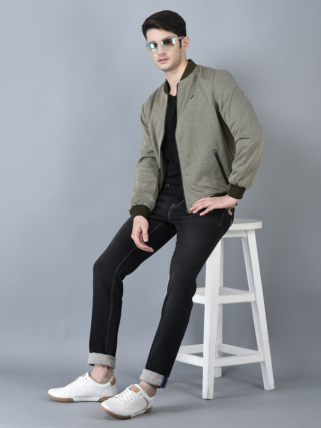 CANOE MEN Denim Trouser Black Color