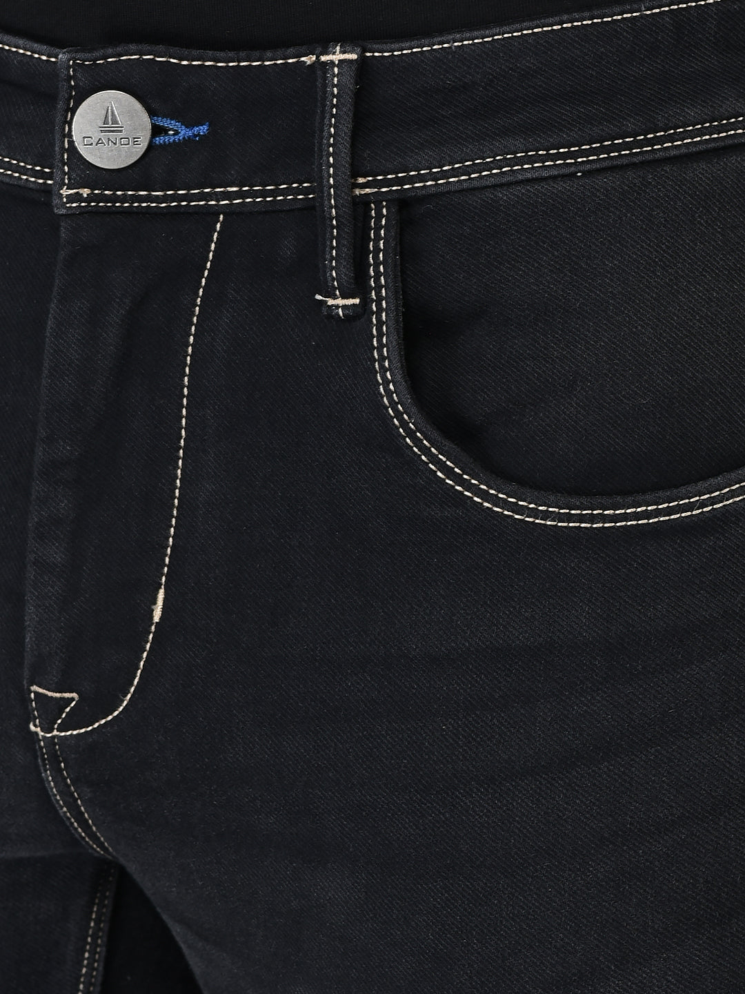 CANOE MEN Denim Trouser Black Color