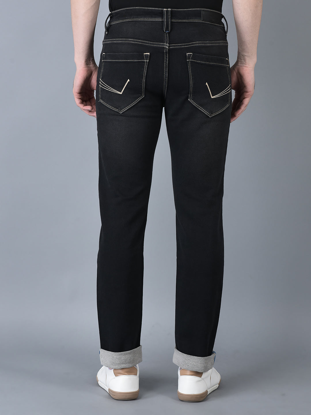 CANOE MEN Denim Trouser Black Color