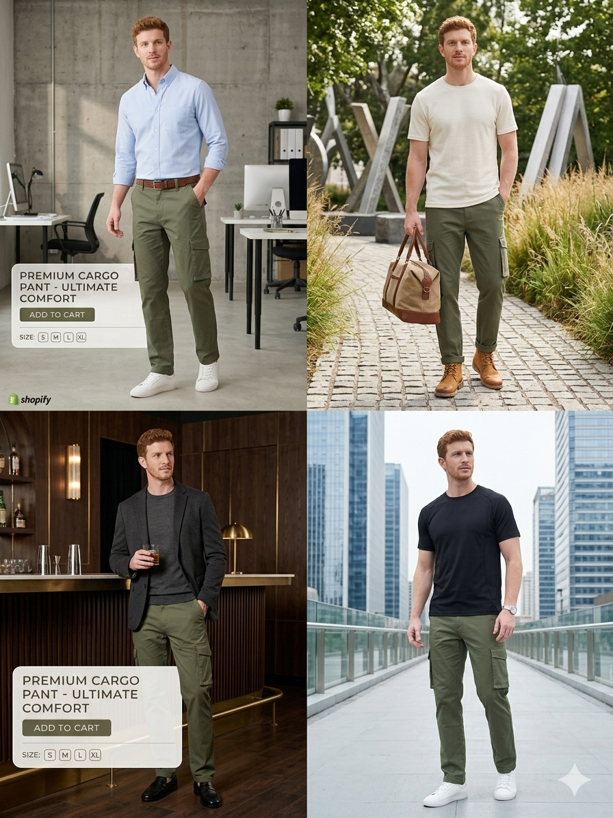 Premium Olive Cargo Pants
