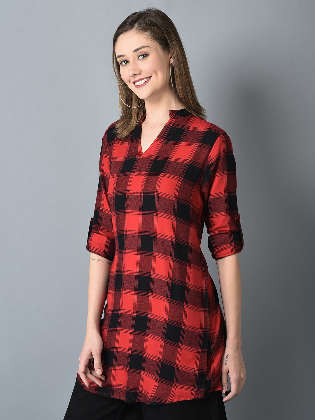 Canoe Women Flawless Fit Red Color Shirt