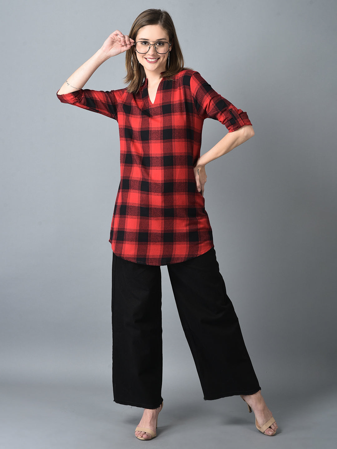 Canoe Women Flawless Fit Red Color Shirt