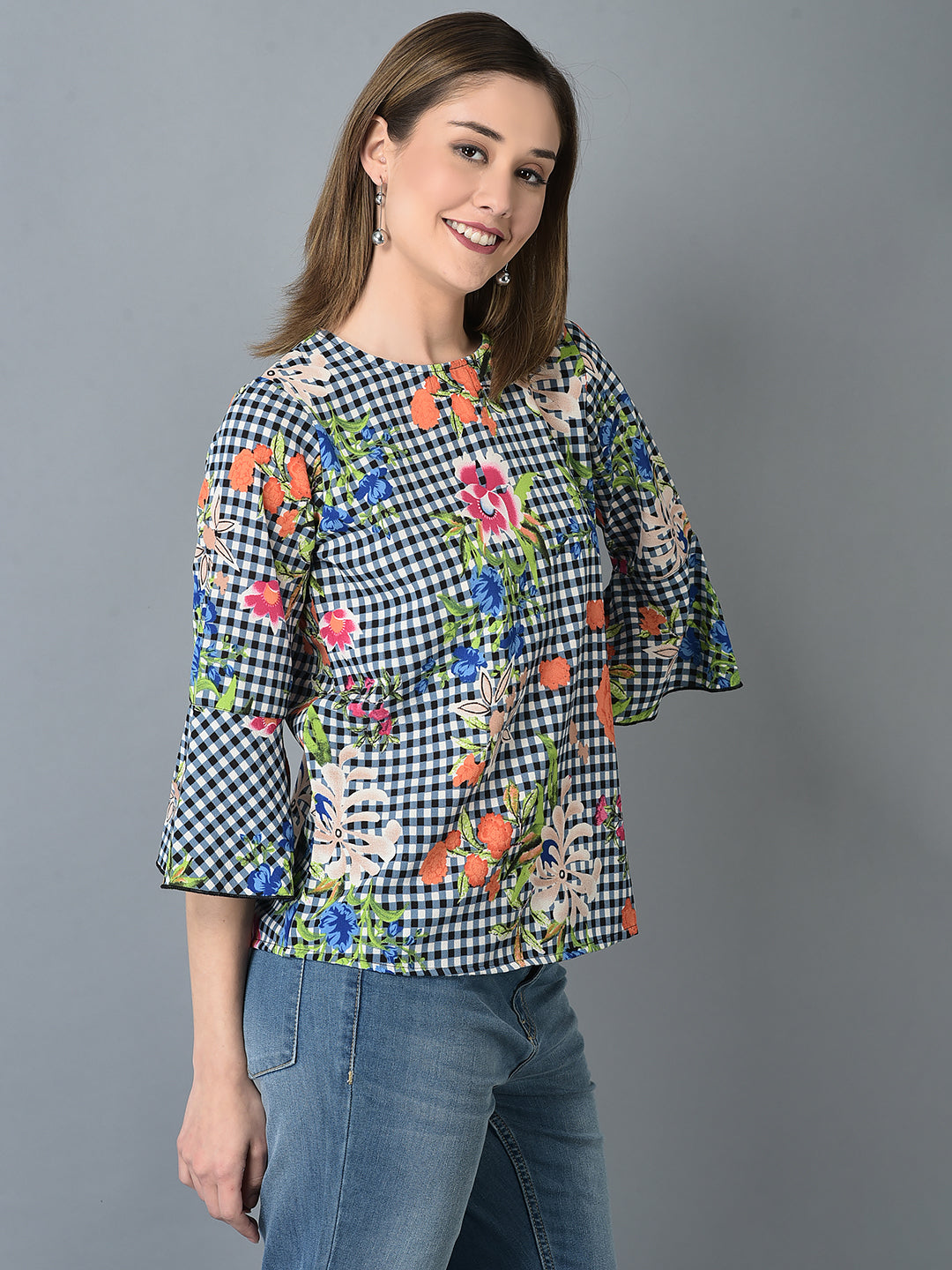 Canoe Women Premium Quality Floral Print Top