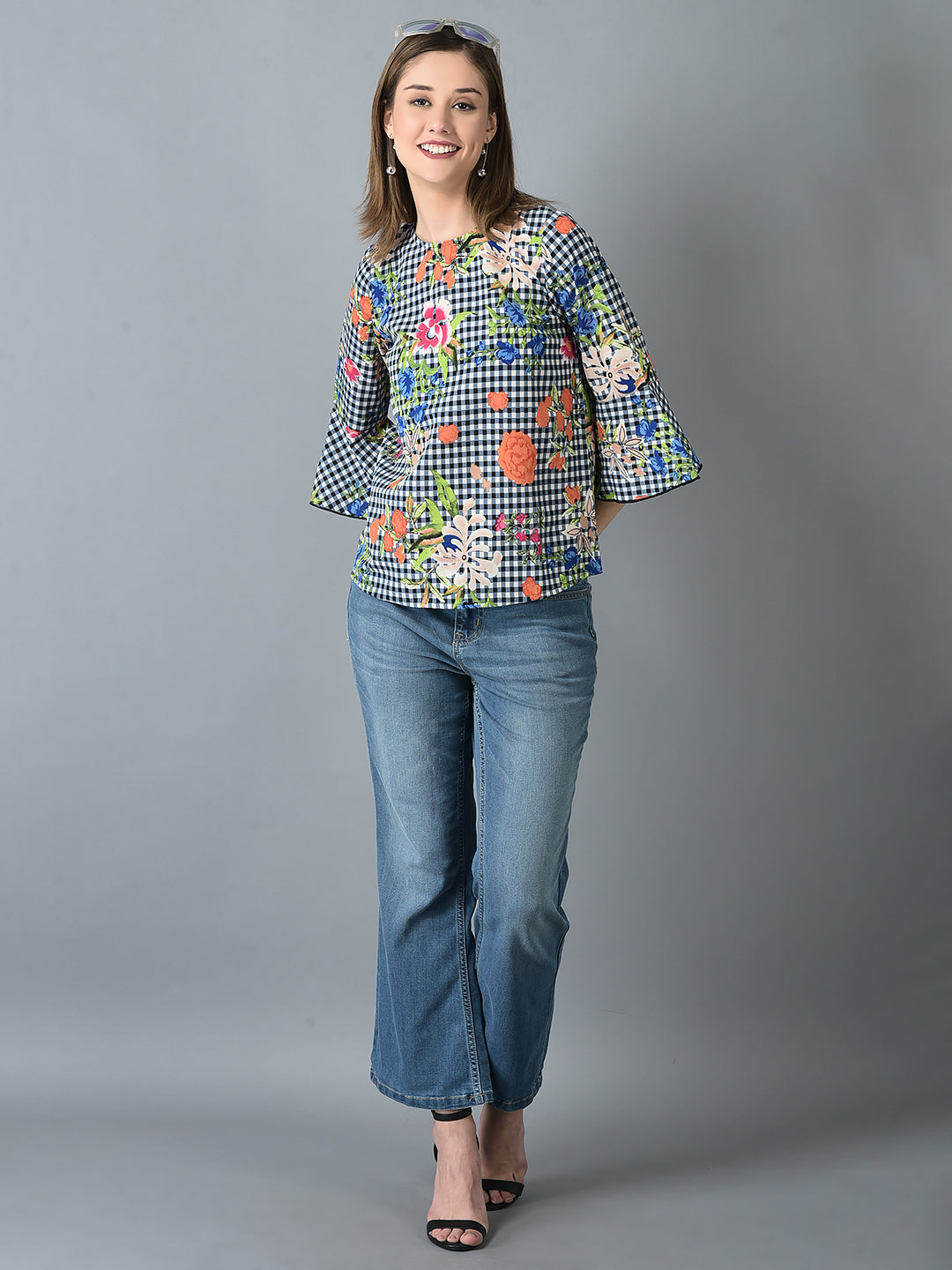Canoe Women Premium Quality Floral Print Top