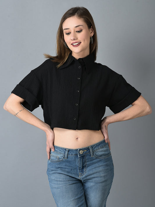 Canoe Women Loose Fit Crop Shirt