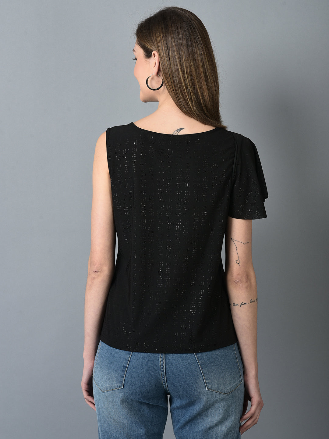 Canoe Women Super Soft Microfiber Black Color Top