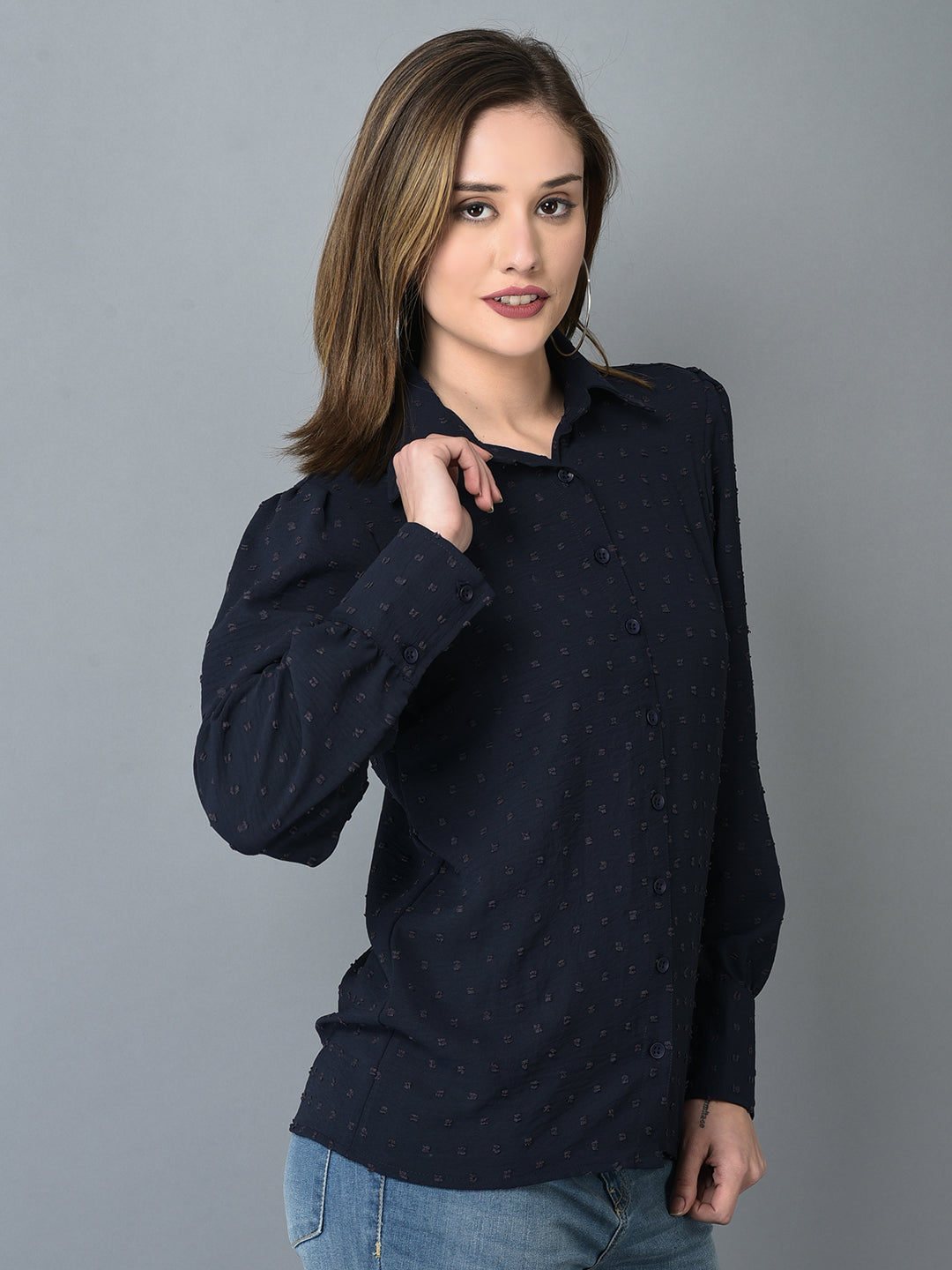 Canoe Women Smart Fit Striped Casual Sustainable Shirt