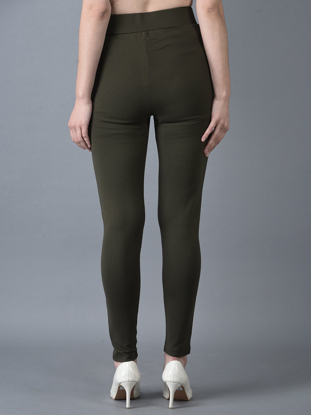 Canoe Women Smart Fit Olive Color Jeggings
