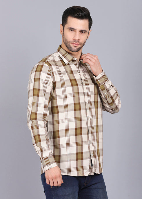 beige shirt, brown shirt, latest shirts for men, mens shirt, gents shirt, trending shirts for men, mens shirts online, low price shirting, men shirt style, new shirts for men, cotton shirt, full shirt for men, collection of shirts, checkered shirt, canoe casual shirt, smart fit shirt
