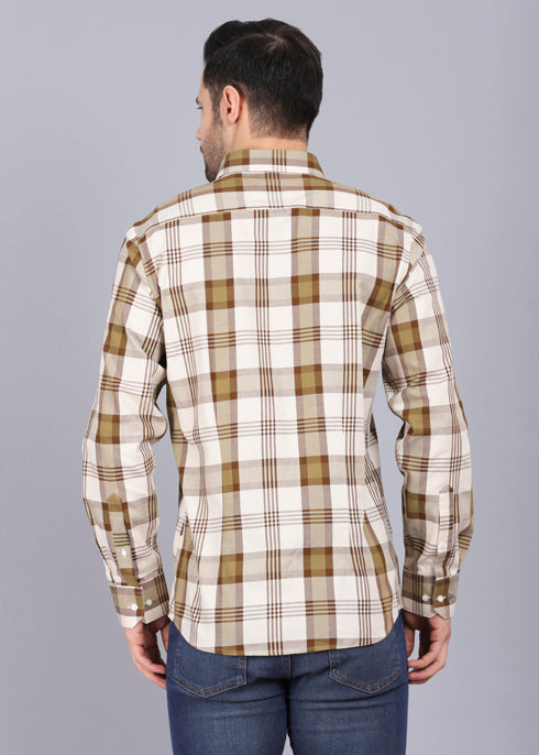 beige shirt, brown shirt, latest shirts for men, mens shirt, gents shirt, trending shirts for men, mens shirts online, low price shirting, men shirt style, new shirts for men, cotton shirt, full shirt for men, collection of shirts, checkered shirt, canoe casual shirt, smart fit shirt