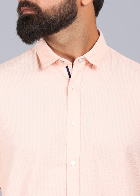 half sleeve shirt, best casual shirts for men, latest shirts for men, mens shirt, gents shirt, trending shirts for men, mens shirts online, low price shirting, men shirt style, new shirts for men, cotton shirt, full shirt for men, collection of shirts, textured shirt, casual shirt, smart fit, peach shirt, canoe