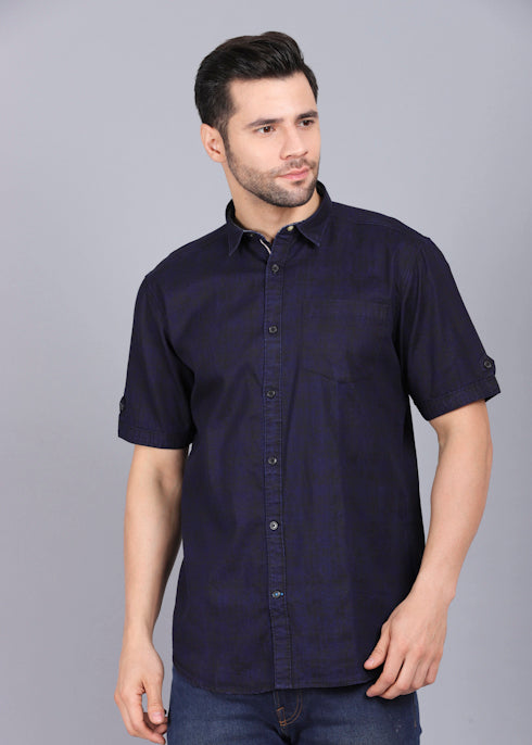 half sleeve shirt, best casual shirts for men, latest shirts for men, mens shirt, gents shirt, trending shirts for men, mens shirts online, low price shirting, men shirt style, new shirts for men, cotton shirt, full shirt for men, collection of shirts, printed shirt, casual shirt, smart fit, navy blue shirt, canoe urban shirt