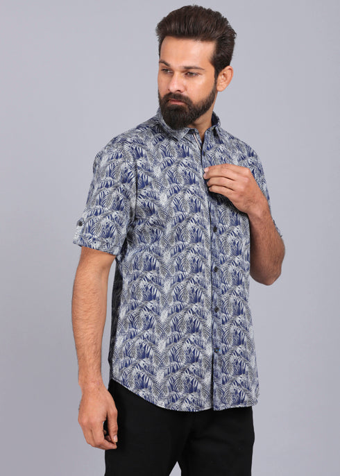 half sleeve shirt, best casual shirts for men, latest shirts for men, mens shirt, gents shirt, trending shirts for men, mens shirts online, low price shirting, men shirt style, new shirts for men, cotton shirt, full shirt for men, collection of shirts, canoe printed shirt, casual shirt, smart fit, blue shirt, urban shirt, grey shirt