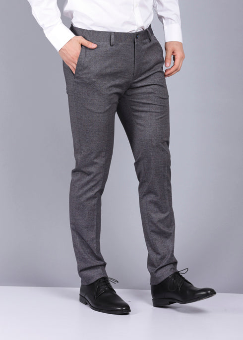 knitted trouser, grey trouser, gents trouser, trouser pants for men, formal trouser, men trouser, gents pants, canoe men's formal trousers, office trousers