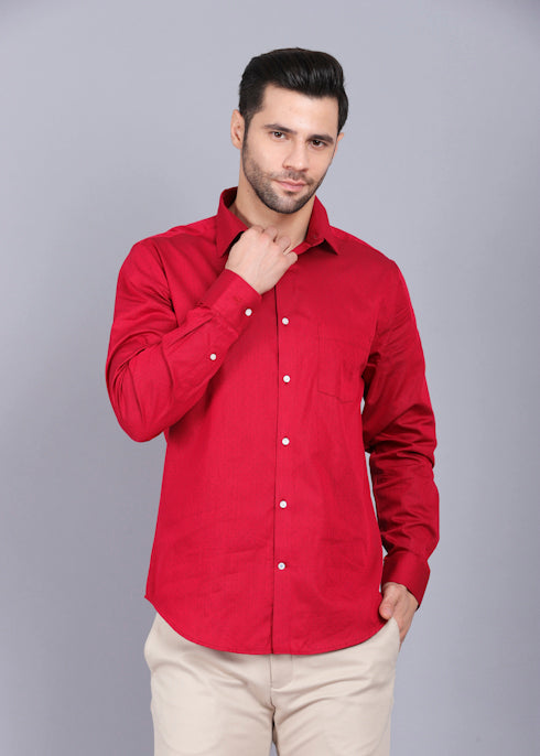 Red Color Formal Shirt