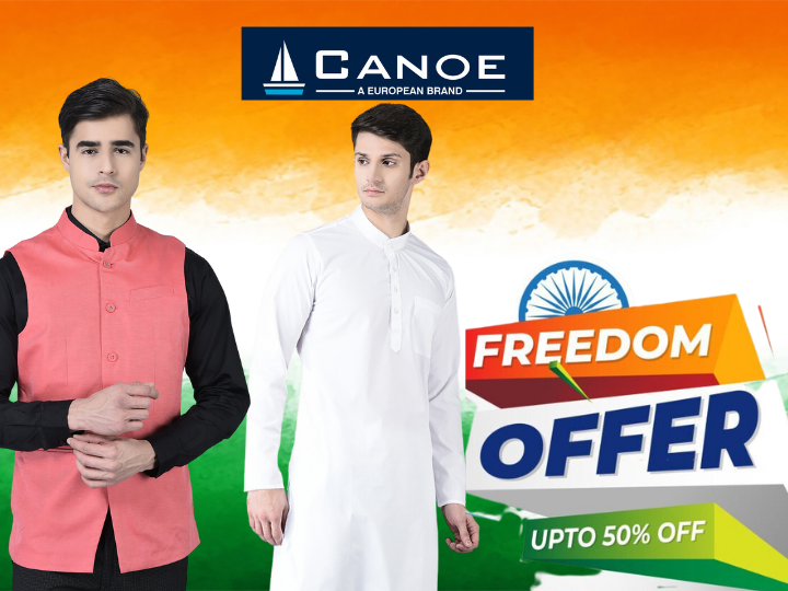 Specials Discount on Kurtas ,Shirts and Nehru-Jackets for Independence Day and Raksha Bandhan