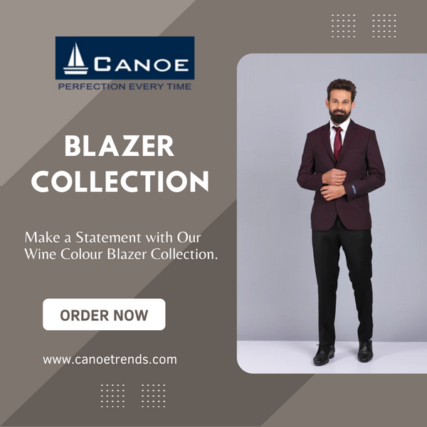 Make a Statement with Our Wine Colour Blazer Collection.