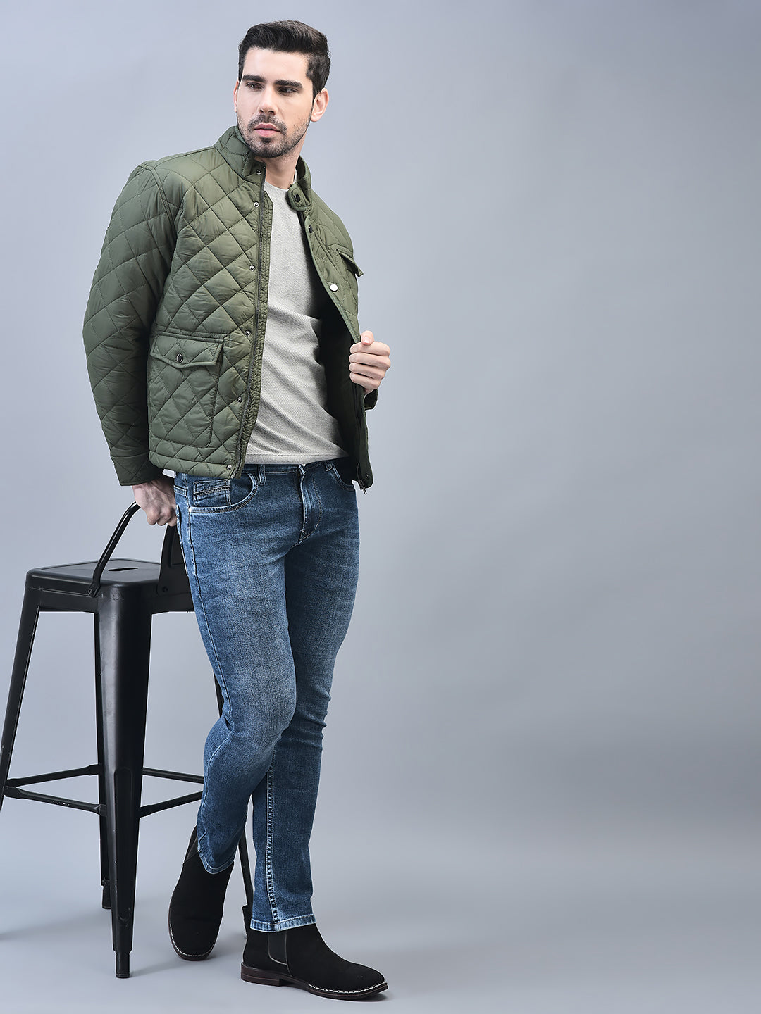 Canoe Men Full Sleeve Bomber Jacket