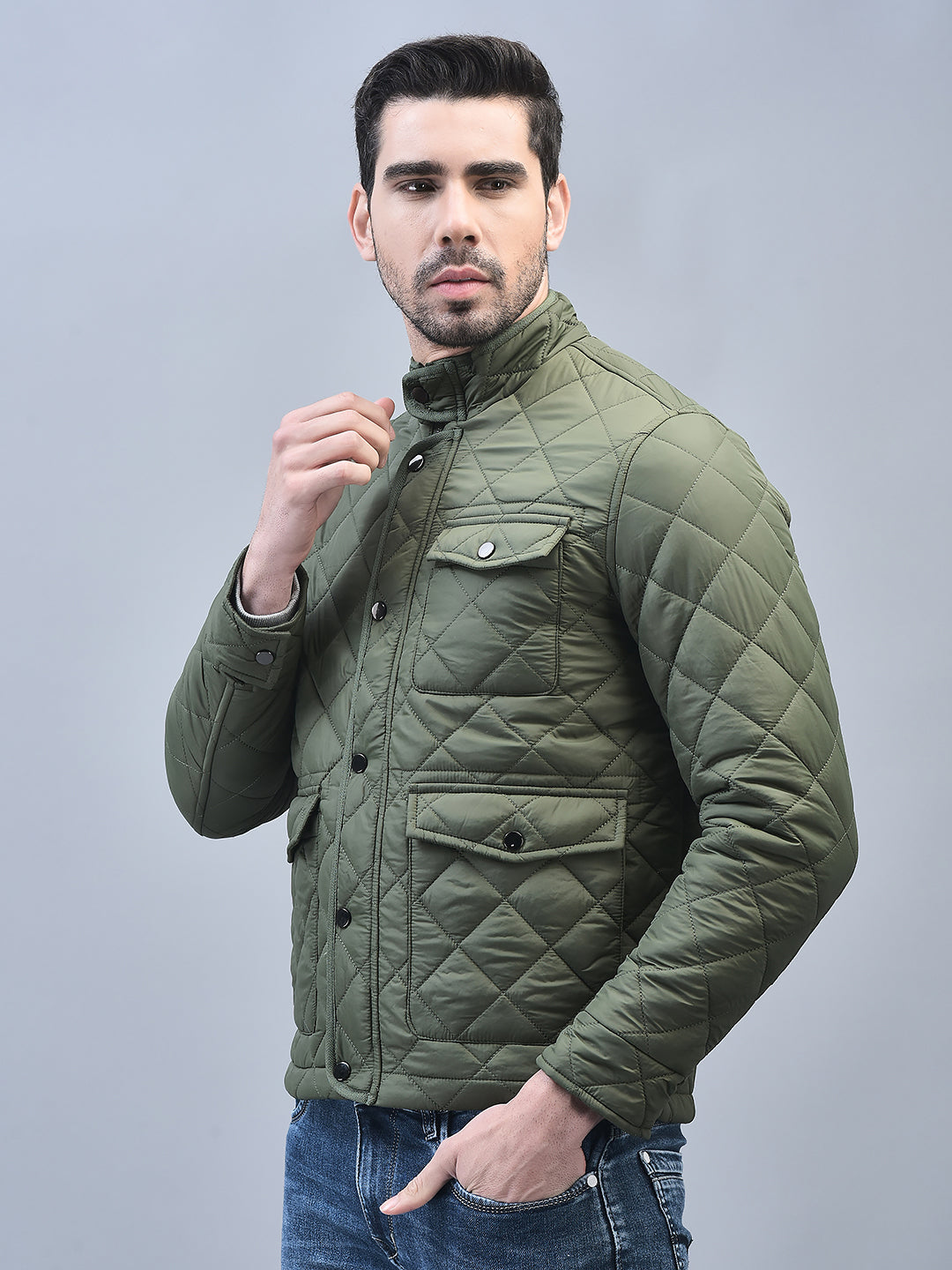 Canoe Men Full Sleeve Bomber Jacket