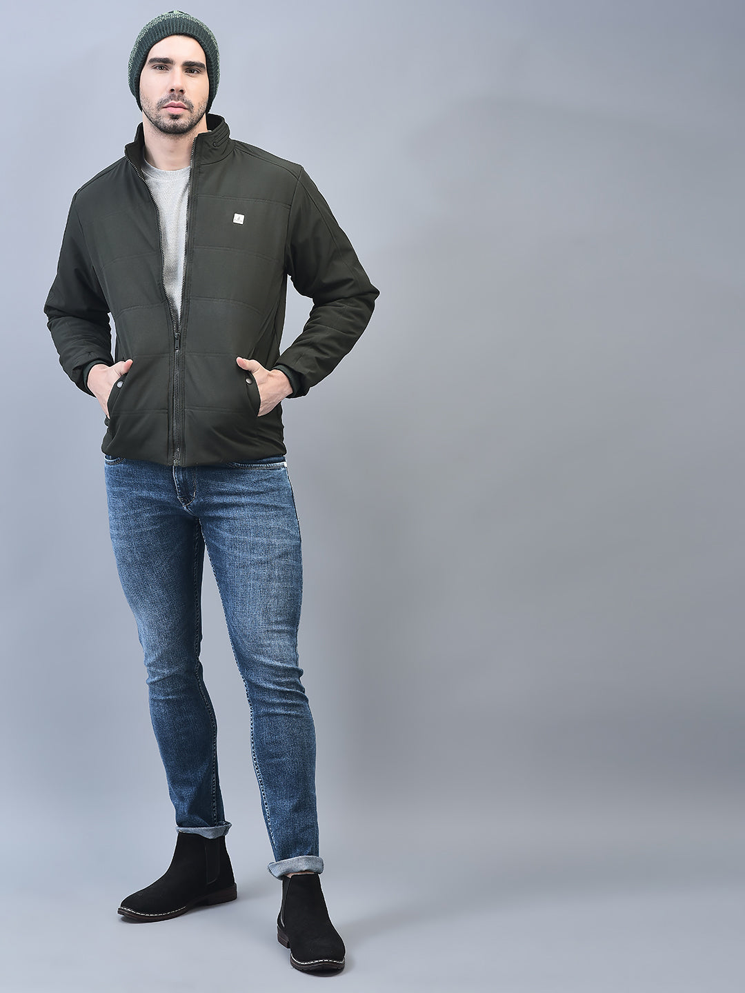 Canoe Men Full Sleeve Bomber Jacket