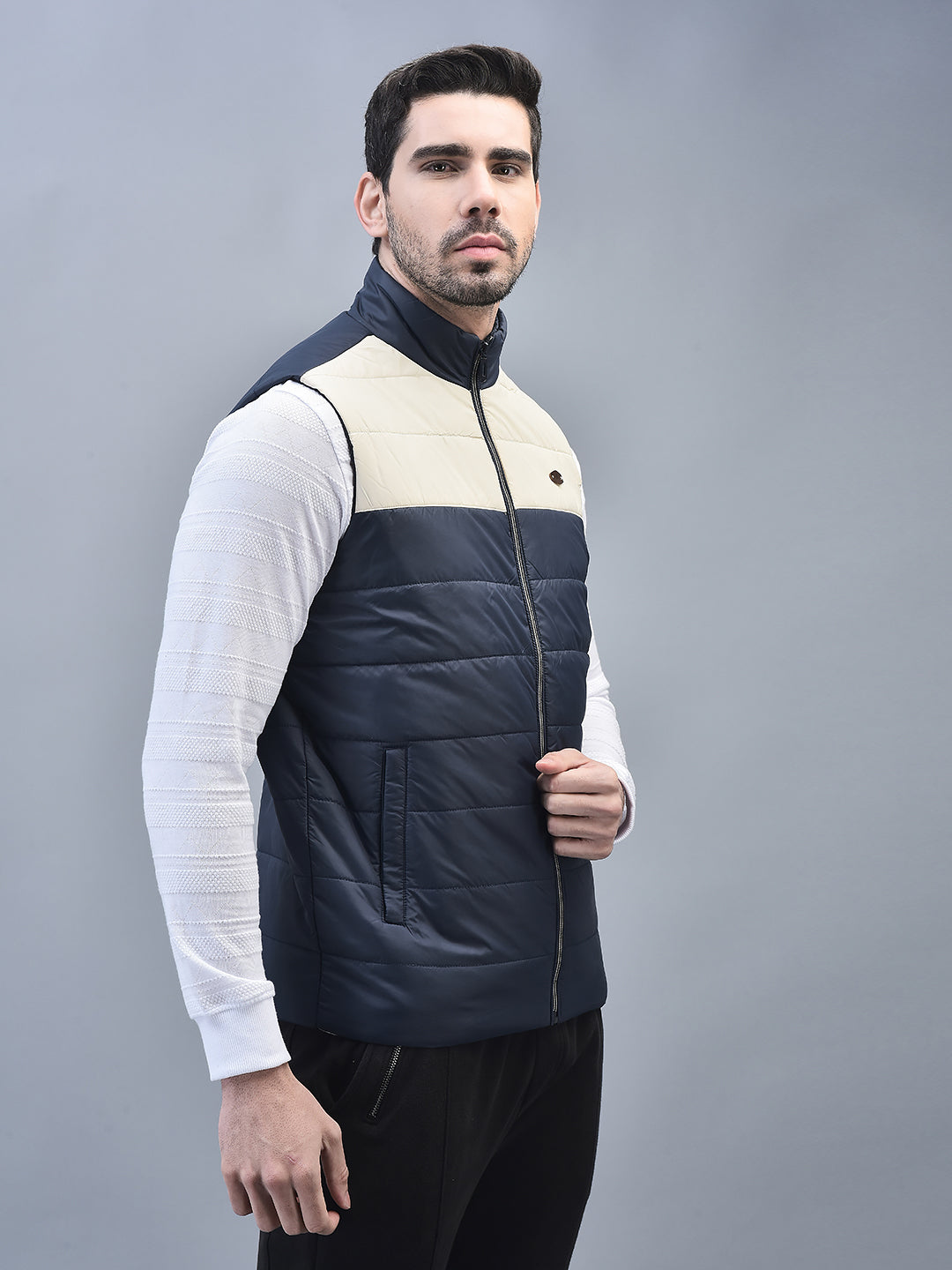 Canoe Men Sleeveless Bomber Jacket