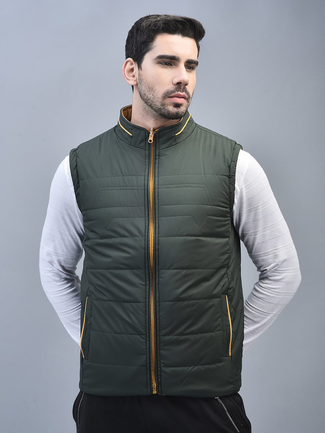 Canoe Men Sleeveless Bomber Jacket