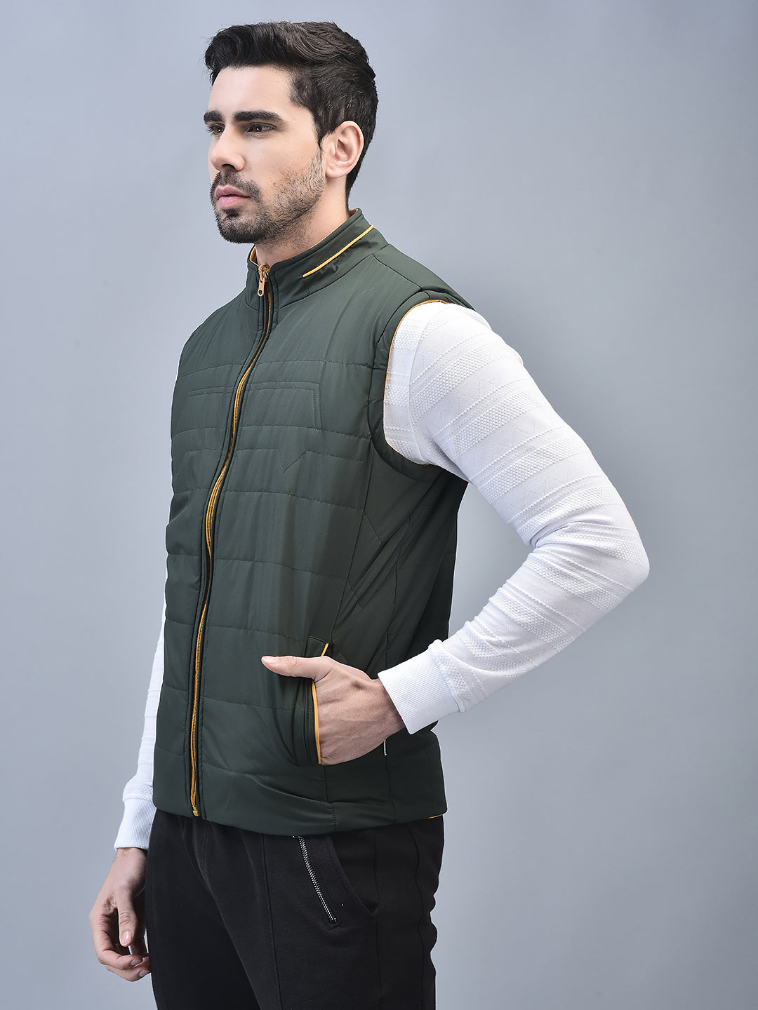 Canoe Men Sleeveless Bomber Jacket