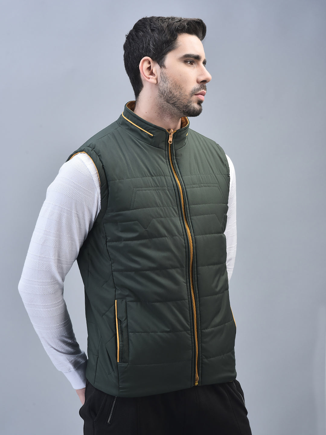 Canoe Men Sleeveless Bomber Jacket