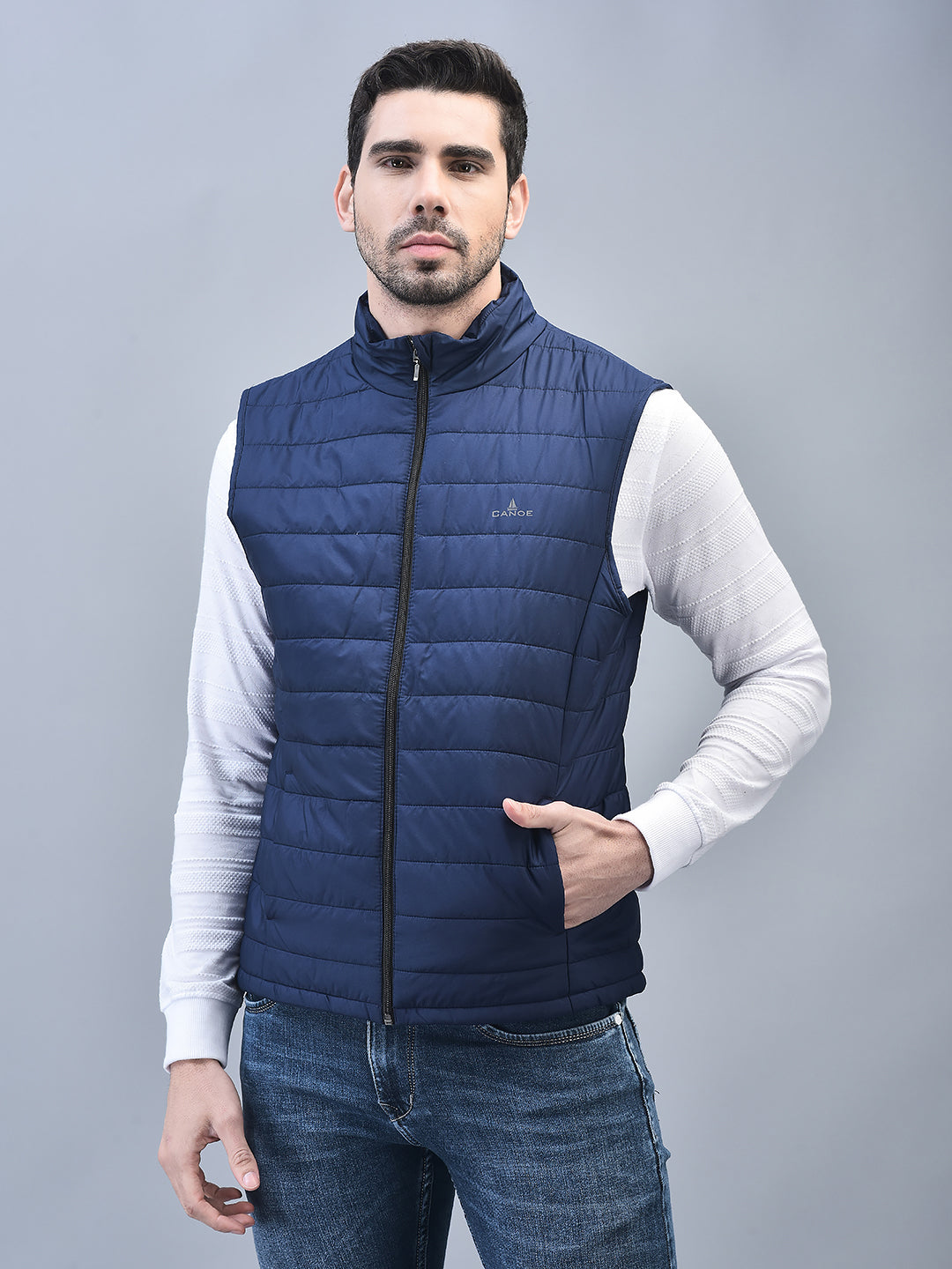 Canoe Men Sleeveless Bomber Jacket