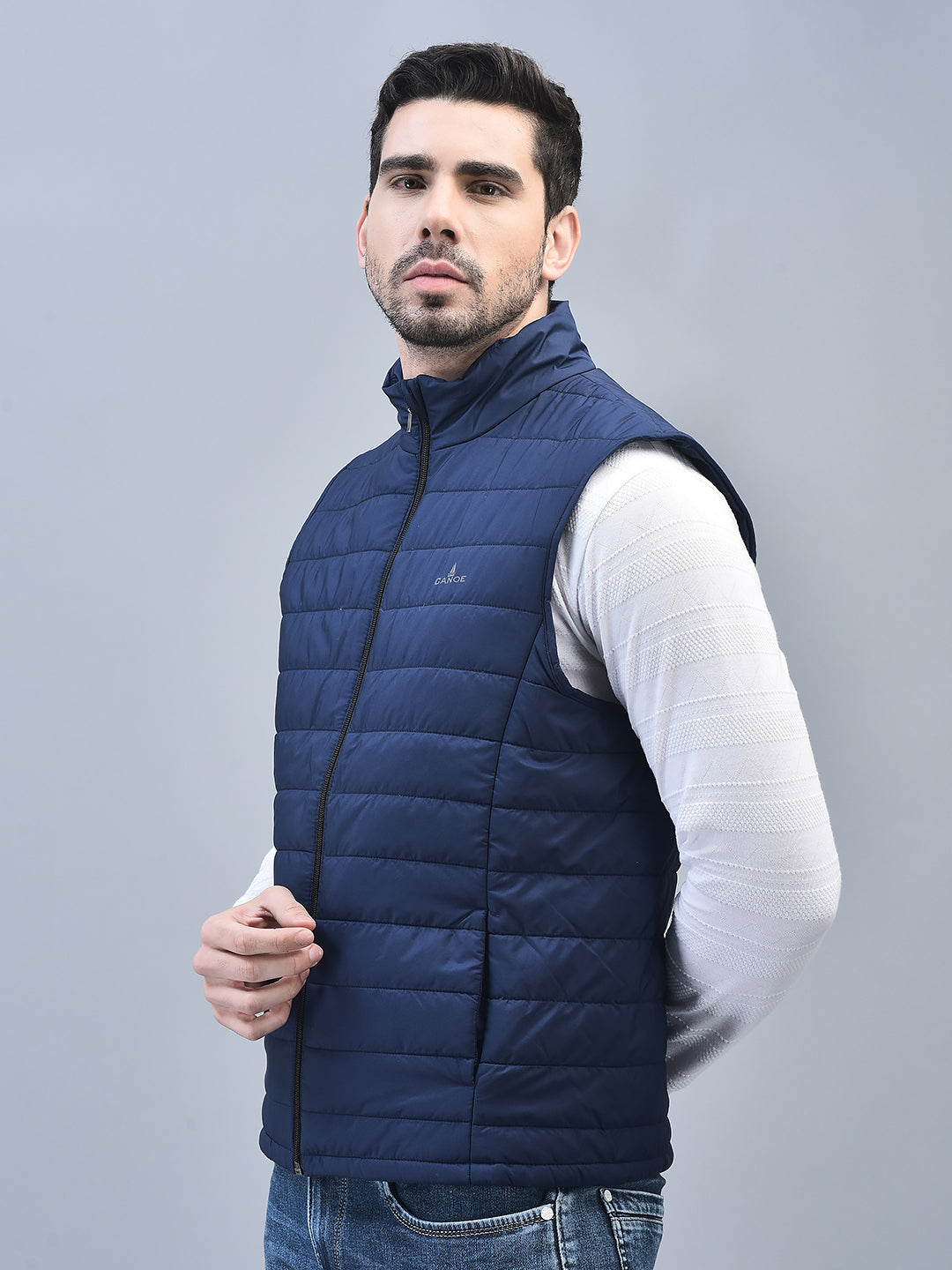 Canoe Men Sleeveless Bomber Jacket