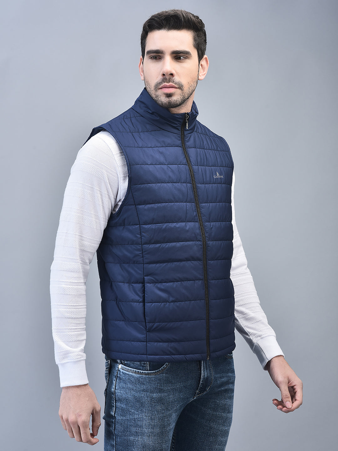 Canoe Men Sleeveless Bomber Jacket