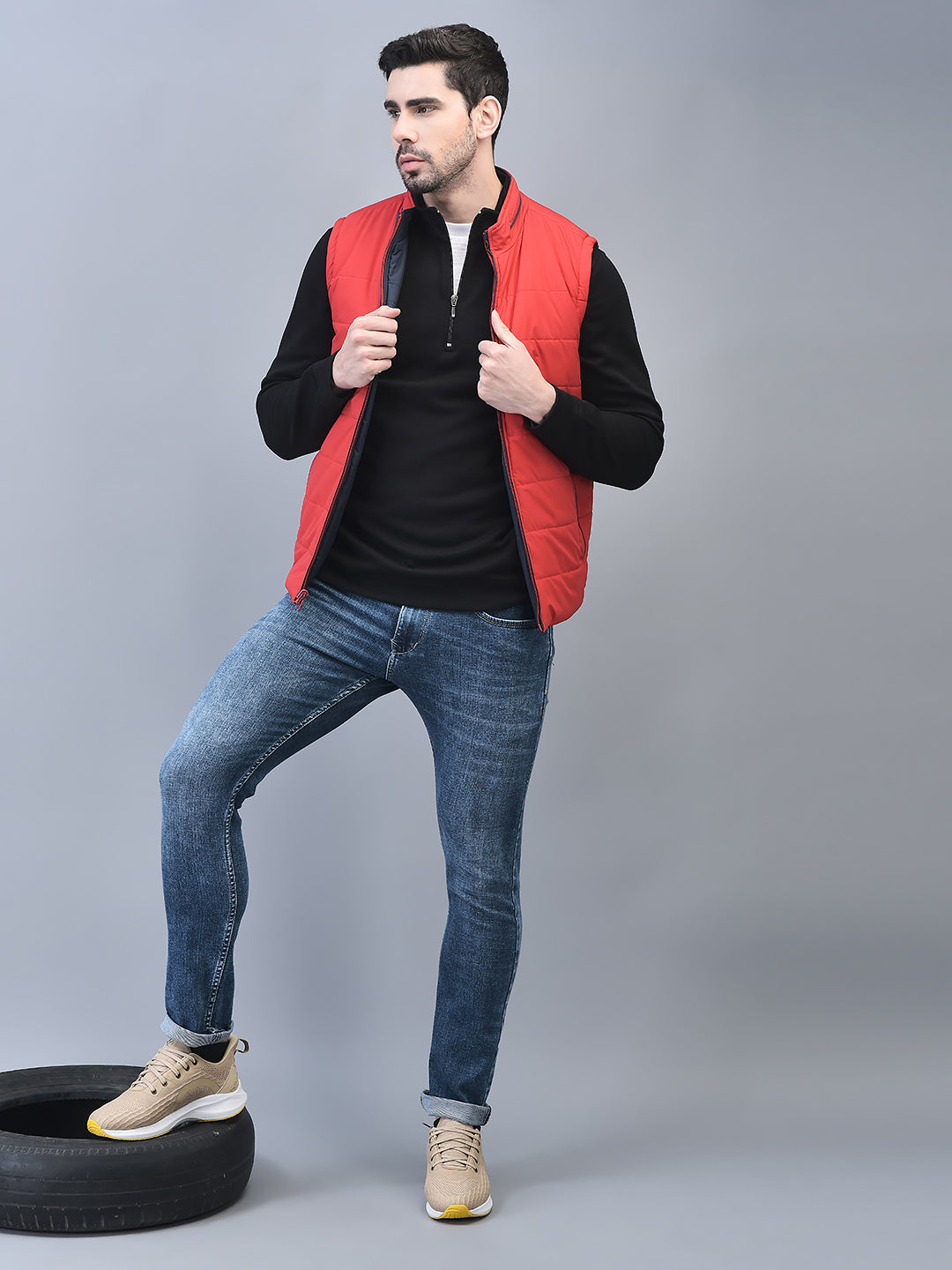 Canoe Men Sleeveless Bomber Jacket