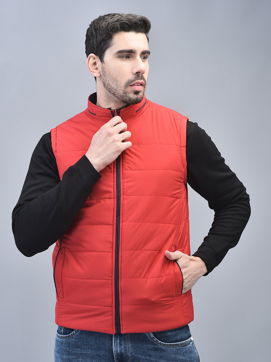 Canoe Men Sleeveless Bomber Jacket