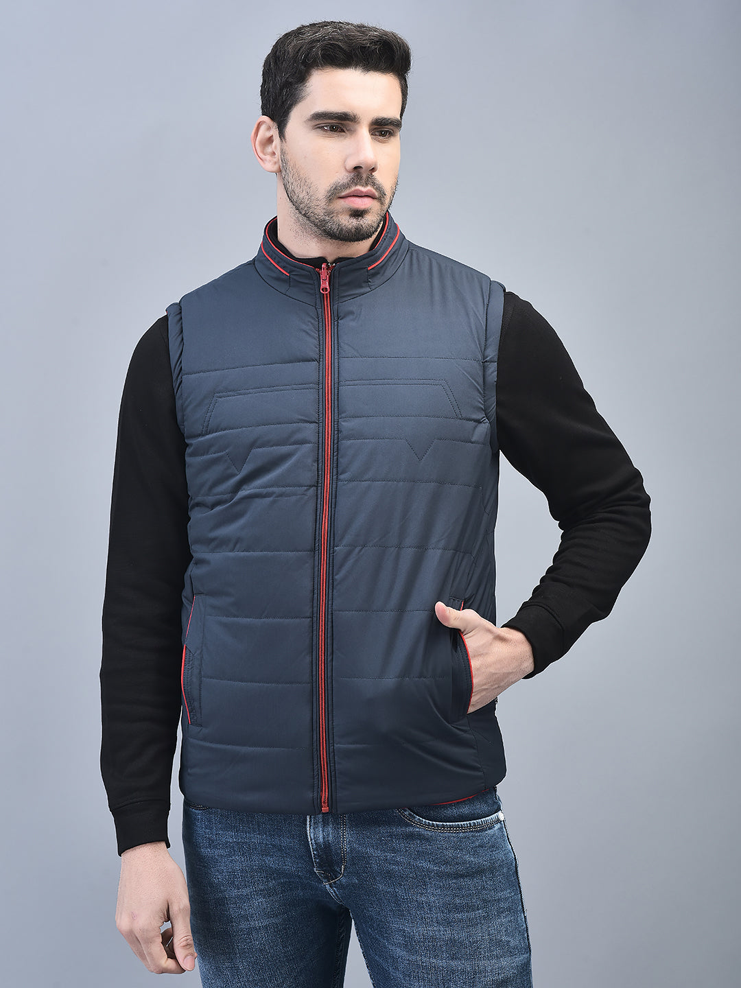 Canoe Men Sleeveless Bomber Jacket