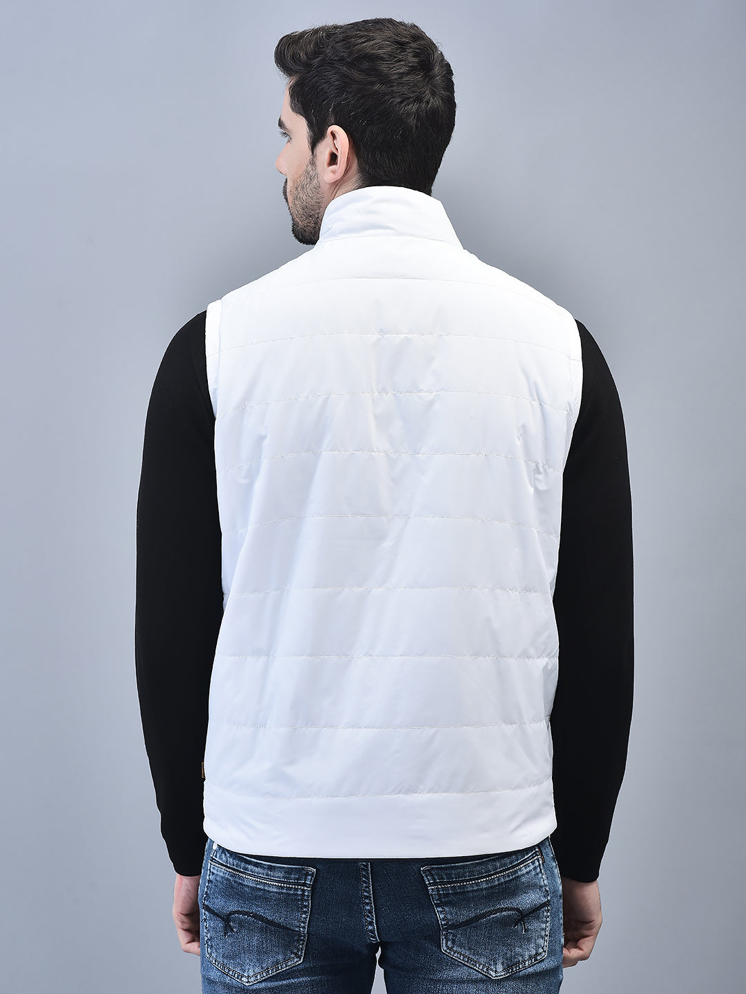 CANOE MEN Bomber Jacket  White/Blue Color