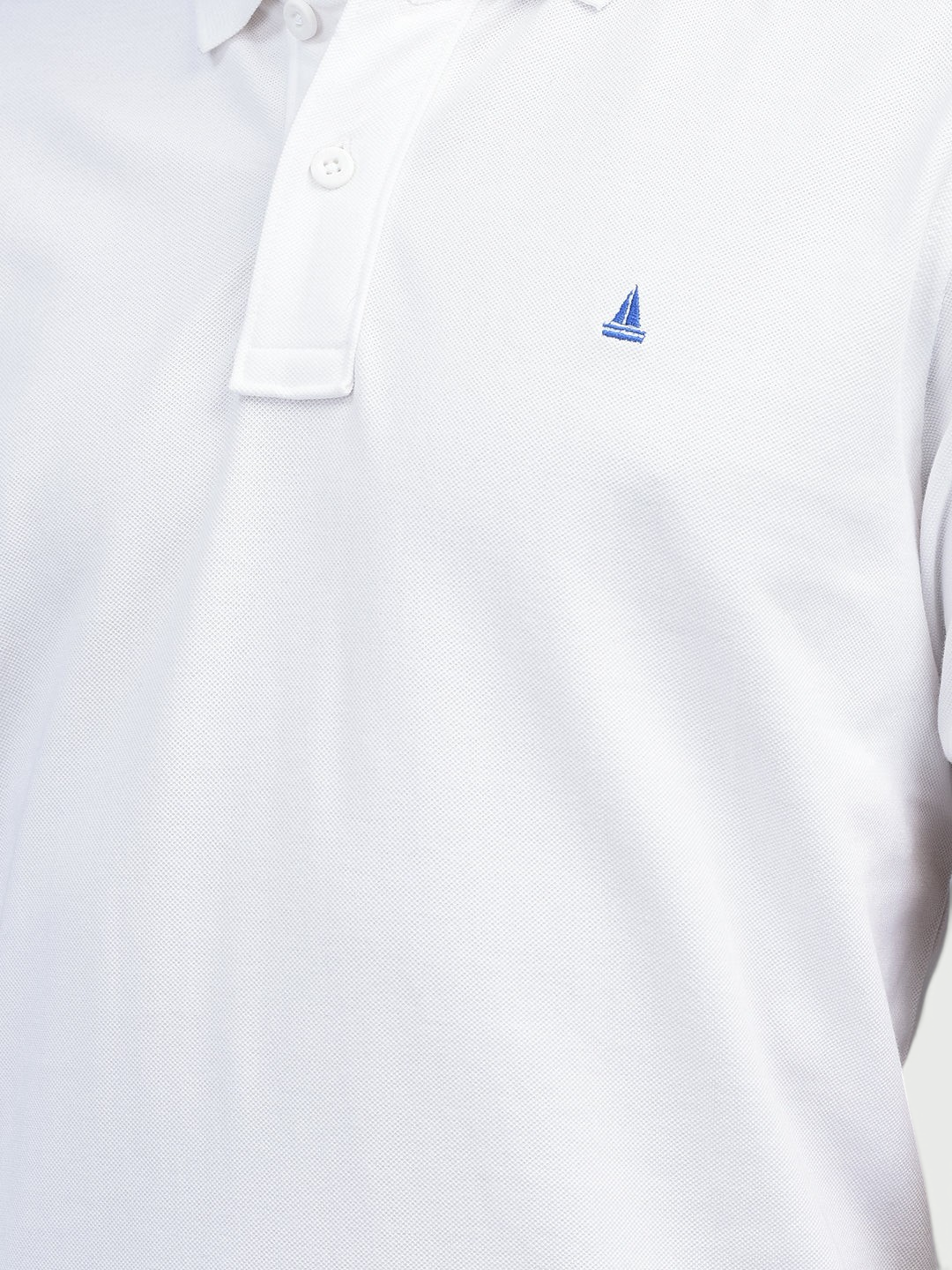 Canoe Men Short Sleeve Polo Neck Solid Pattern T-Shirt