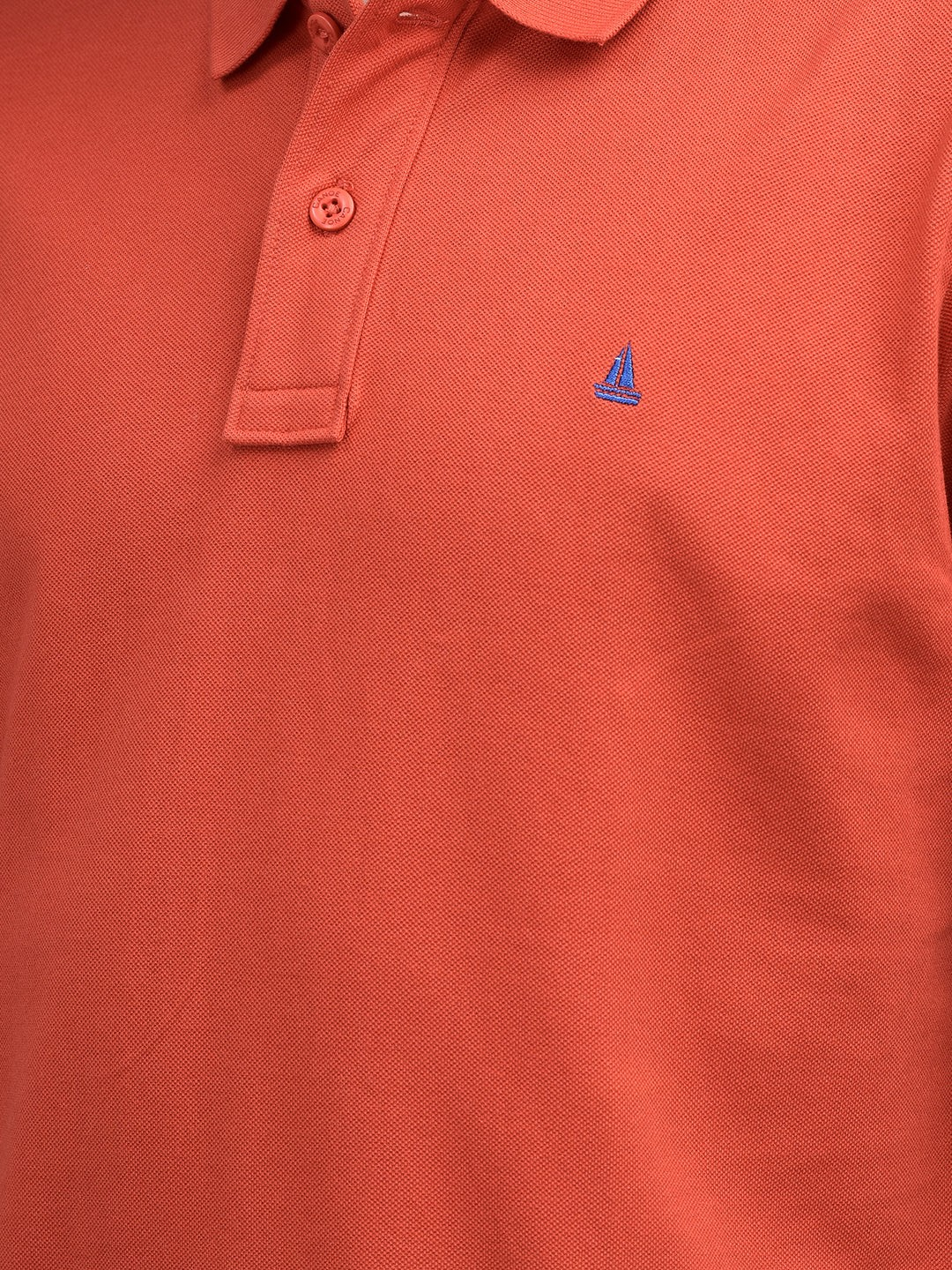 Canoe Men Short Sleeve Polo Neck Solid Pattern T-Shirt