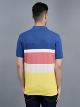 Load image into Gallery viewer, Canoe Men Short Sleeve Polo Neck Striped Pattern T-Shirt
