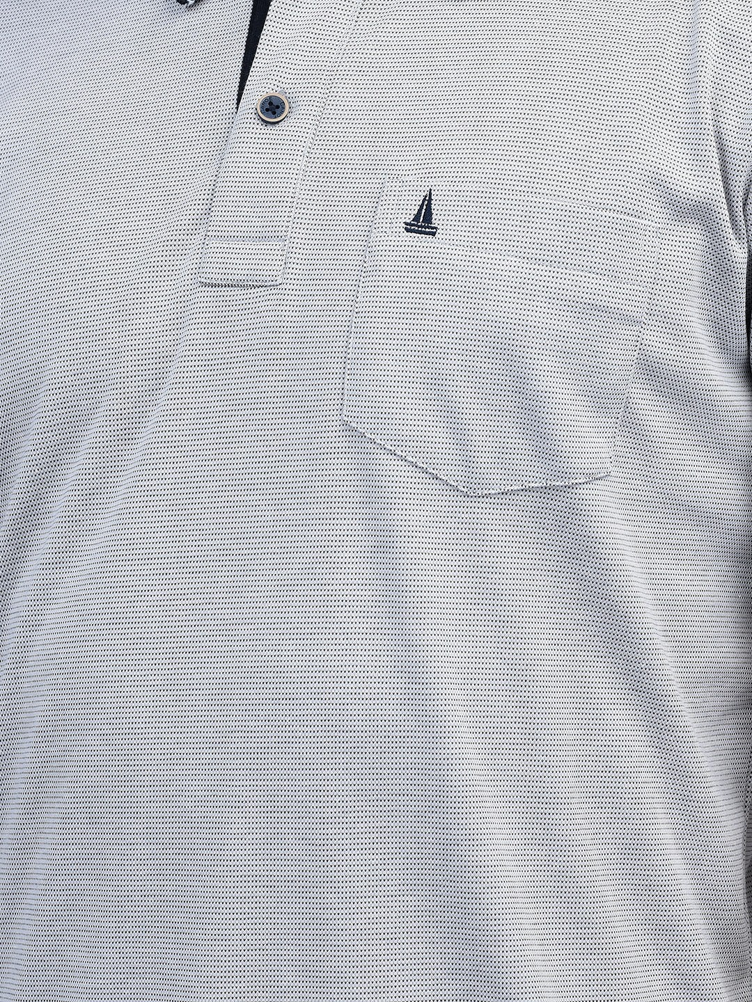 Canoe Men Short Sleeve Polo Neck Solid Pattern T-Shirt