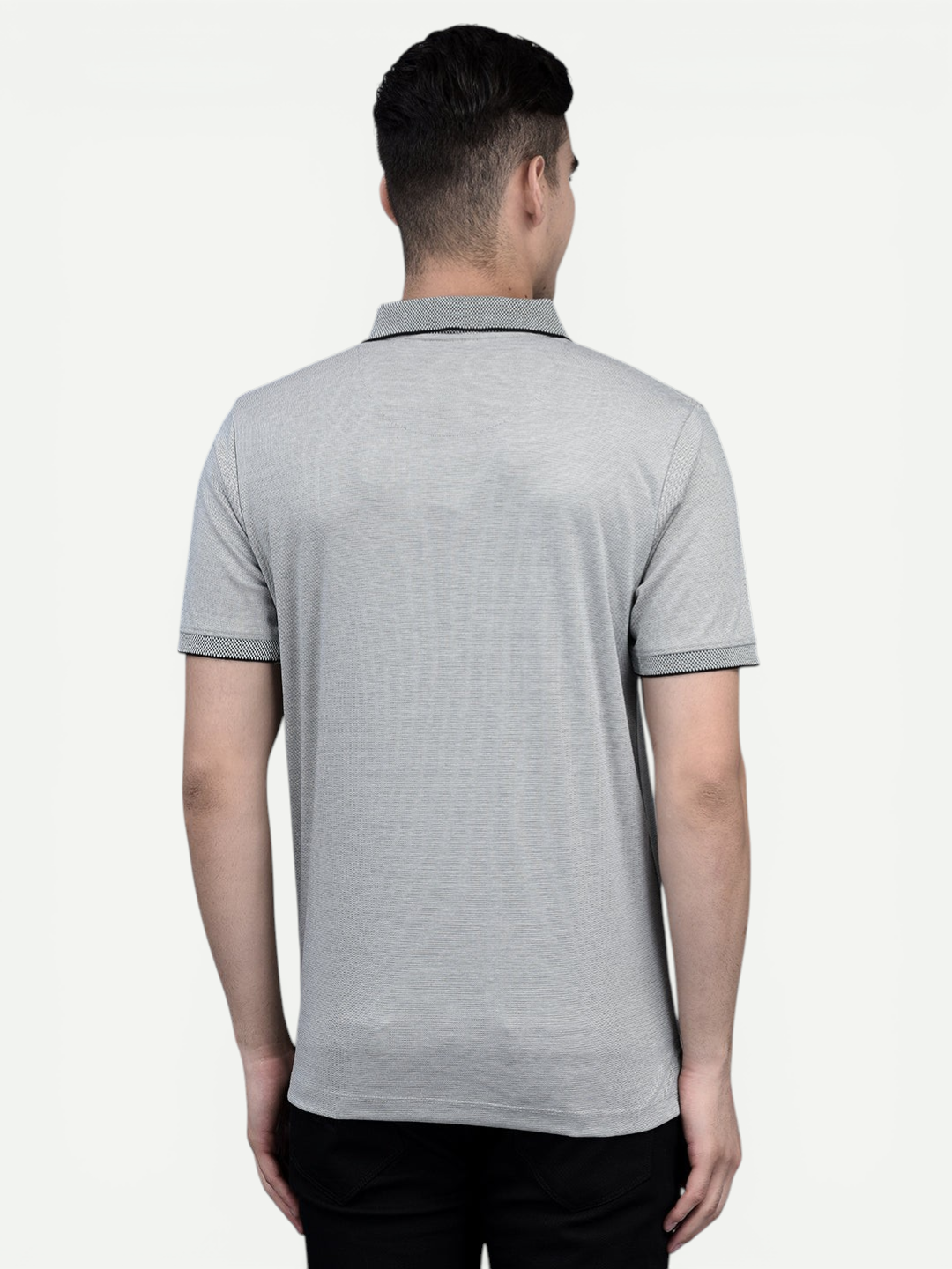 Canoe Men Short Sleeve Polo Neck Solid Pattern T-Shirt