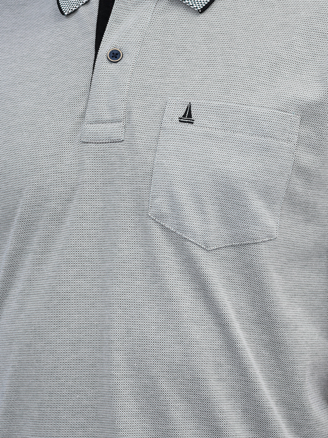 Canoe Men Short Sleeve Polo Neck Solid Pattern T-Shirt