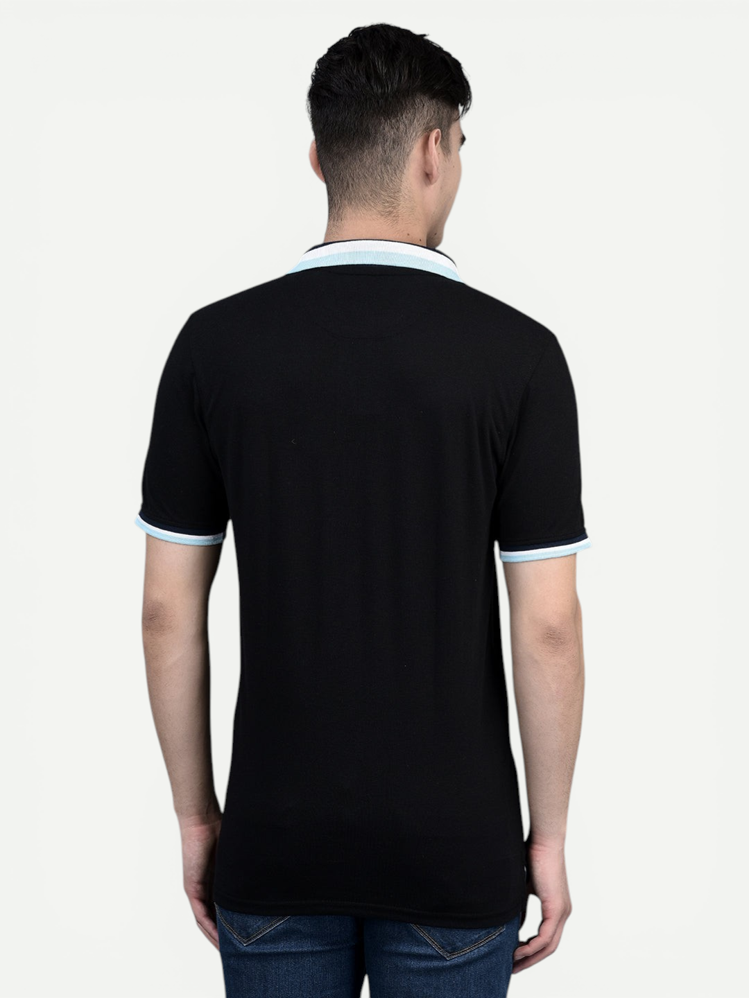 Canoe Men Short Sleeve Polo Neck SOLID Pattern T-Shirt