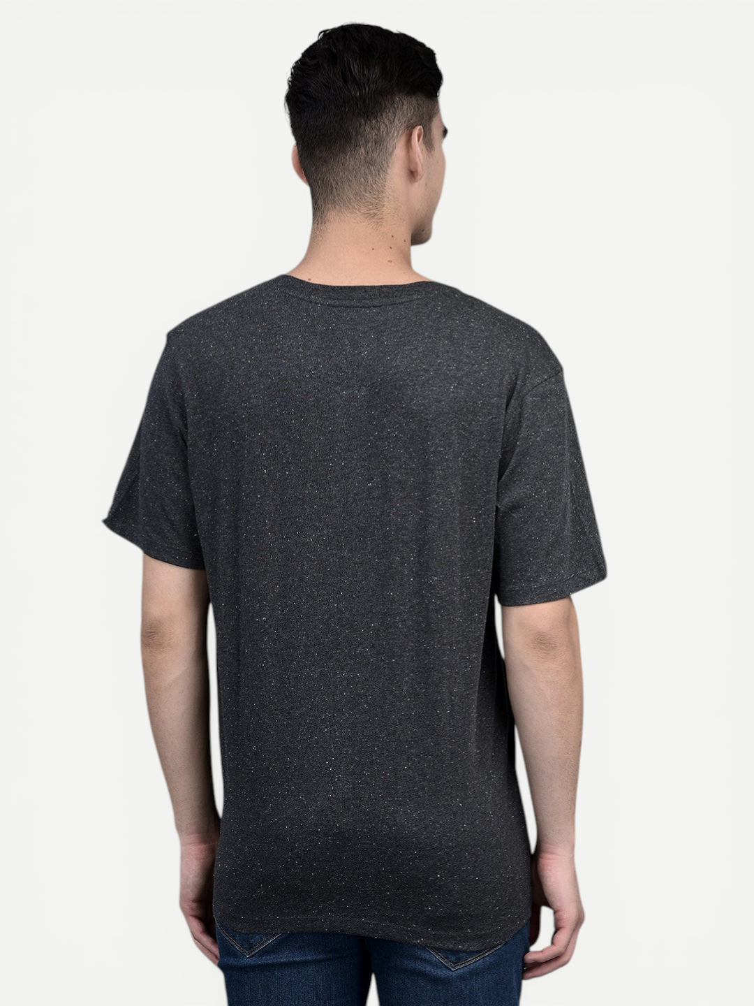 Canoe Men Short Sleeve Polo Neck Solid Pattern T-Shirt