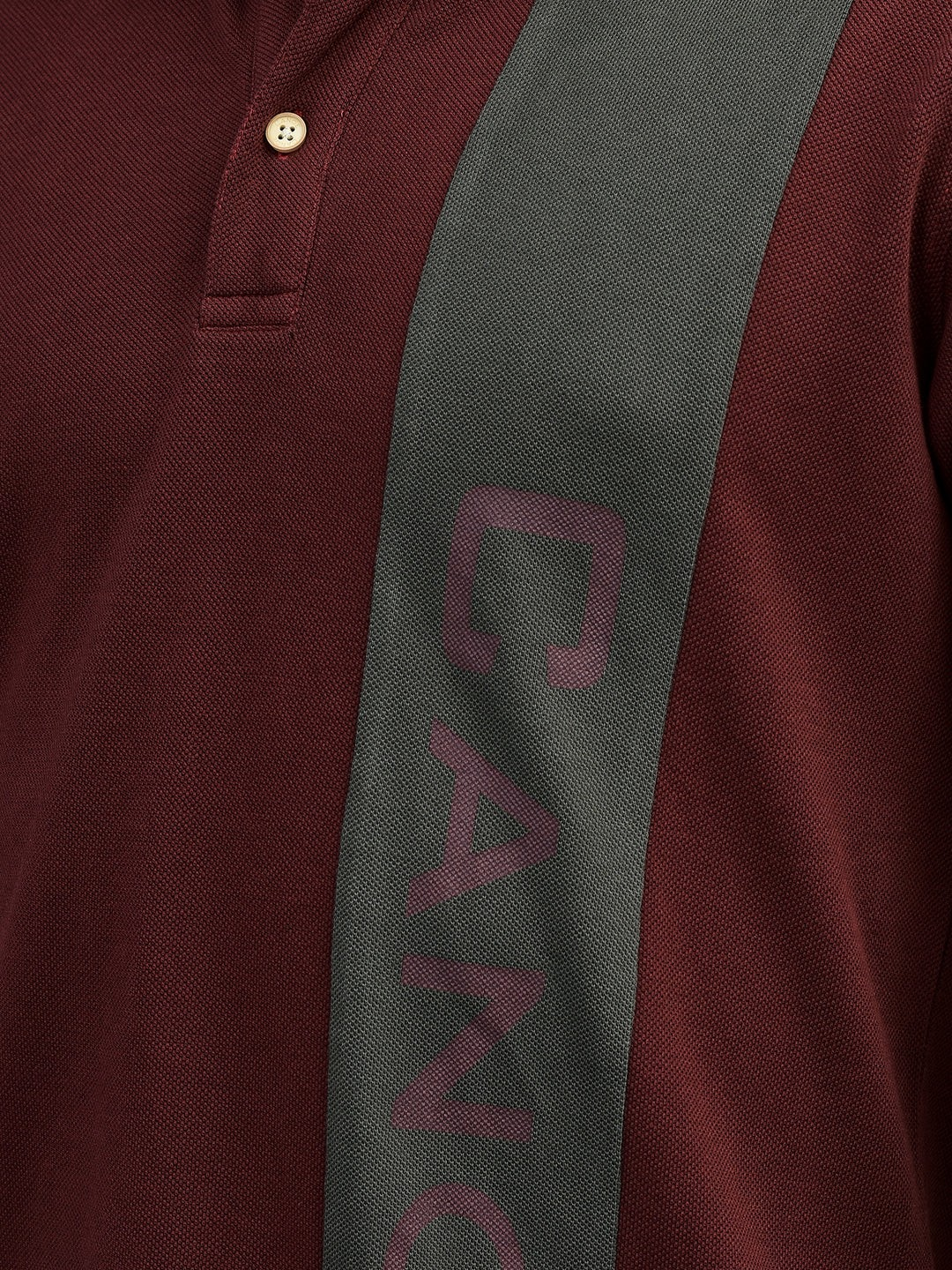 Canoe Men Short Sleeve Polo Neck Printed Pattern T-Shirt