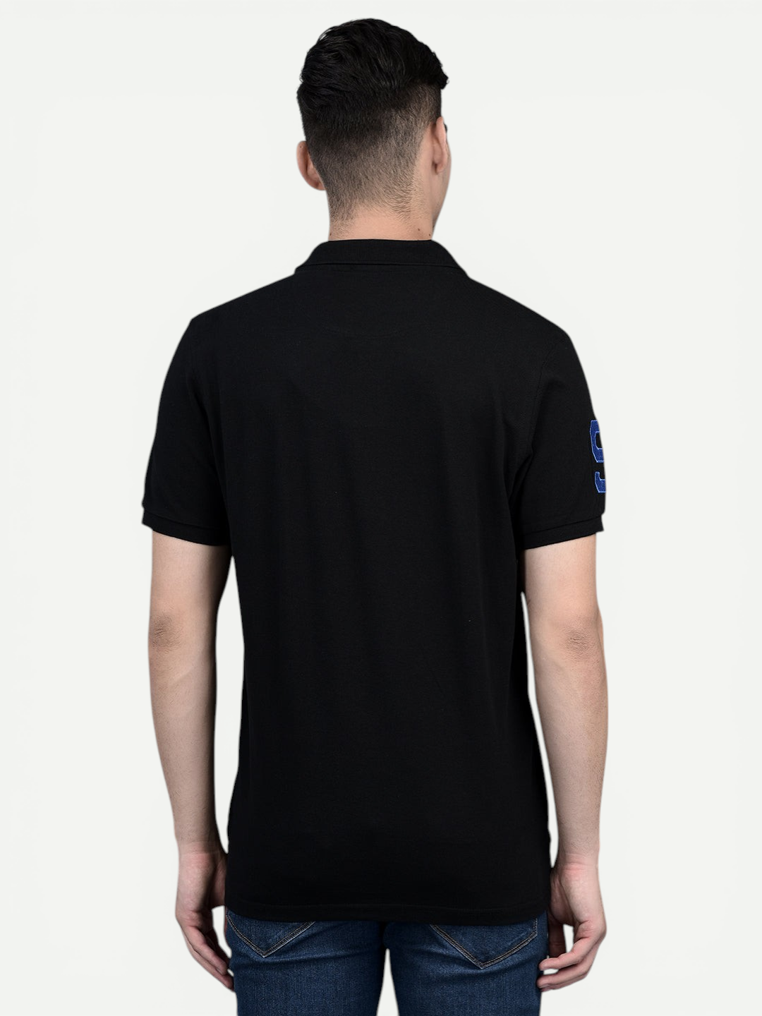 Canoe Men Short Sleeve Polo Neck Solid Pattern T-Shirt