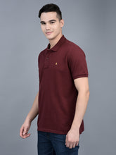 Load image into Gallery viewer, Canoe Men Short Sleeve Polo Neck Solid Pattern T-Shirt
