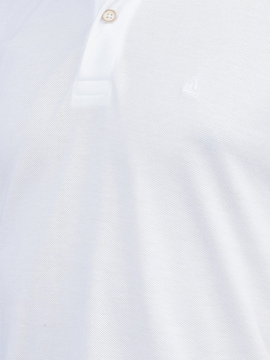 Canoe Men Short Sleeve Polo Neck Solid Pattern T-Shirt