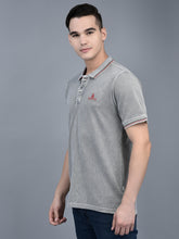 Load image into Gallery viewer, Canoe Men Short Sleeve Polo Neck Solid Pattern T-Shirt
