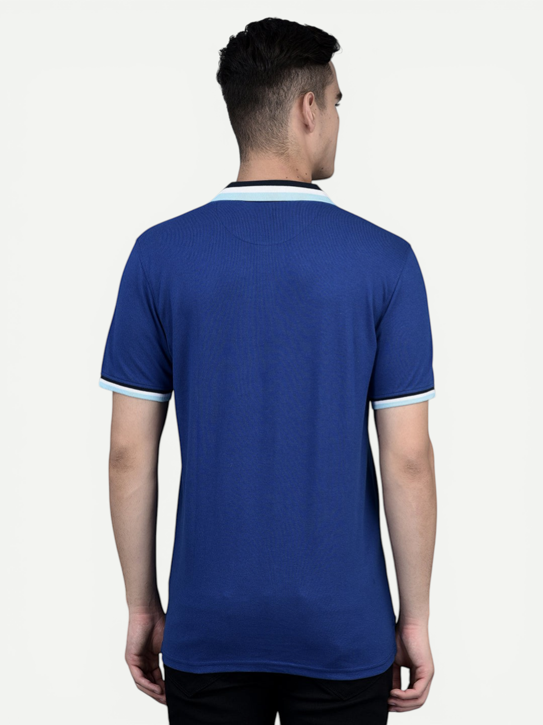 Canoe Men Short Sleeve Polo Neck SOLID Pattern T-Shirt