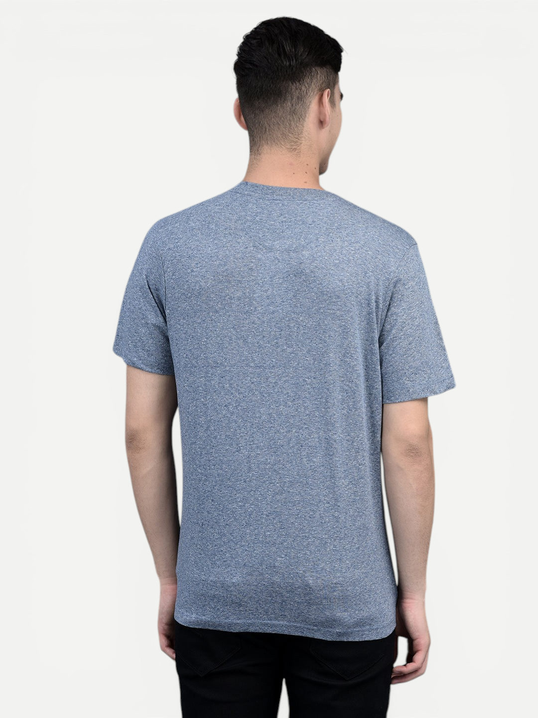 Canoe Men Short Sleeve Polo Neck Self Design Pattern T-Shirt